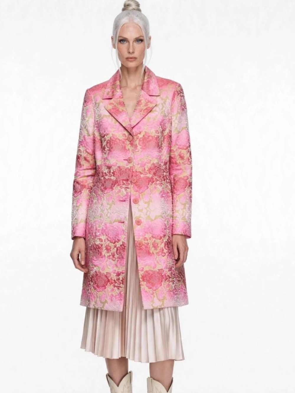 Bianca Nygard stunning brocade coat